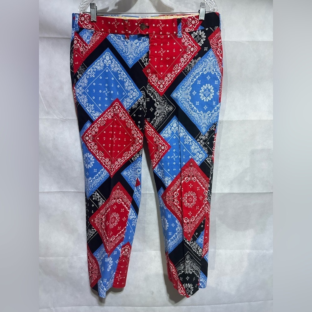 Loudmouth Fairway Bandanas Men’s 38x30 Golf Heritage Pants Colorful Sports $138